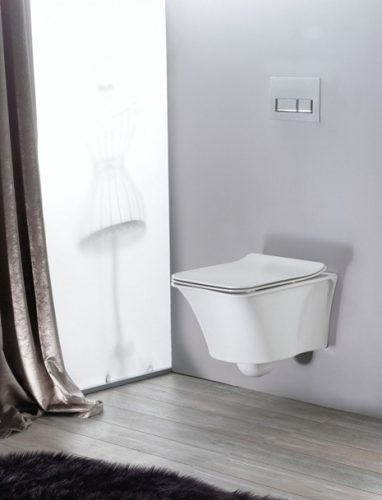 Cerastyle Ibiza Rimless fali WC Integrált bidet funkcióval