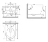Cerastyle City Rimless fali WC Integrált bidet funkcióval