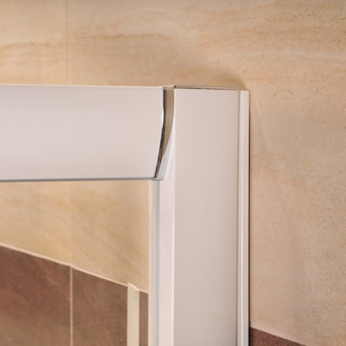 BLDP2 + BLPS 100x80 tolóajtós zuhanykabin fehér keret