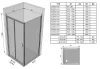 Ravak BLDP2 + BLPS 100x80 tolóajtós zuhanykabin