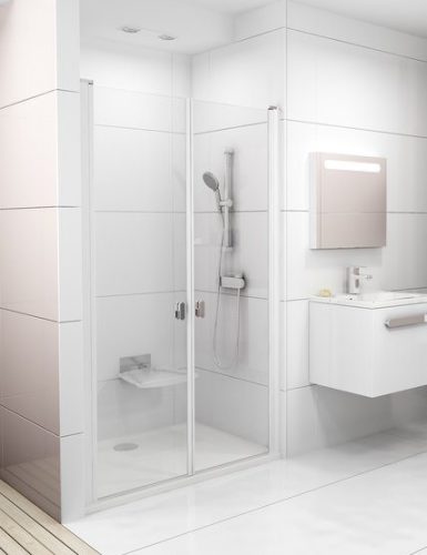 CSDL2- 100 nyílóajtós zuhanyajtó fehér profil