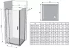 SmartLine SMSD2 + SMPS 110x90 zuhanykabin méretek