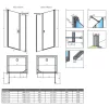 Radaway Nes DWS I. 140 cm nyílóajtós zuhanyajtó