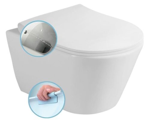 Sapho Avva Rimless fali WC bidézuhannyal