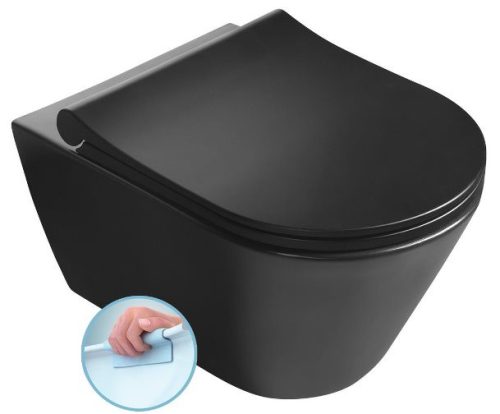 Sapho Avva Rimless fali WC fekete