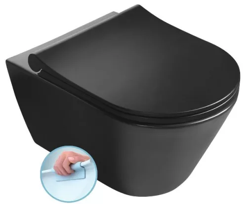 Sapho Avva Rimless fali WC fekete