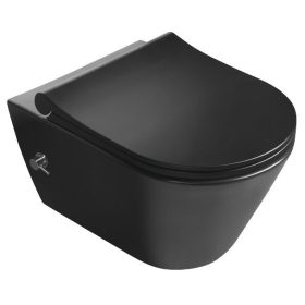   Sapho Avva Rimless fali WC bidézuhannyal, csapteleppel matt fekete