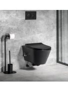 Avva Rimless fali WC bidézuhannyal, csapteleppel matt fekete