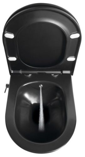Sapho Avva Rimless fali WC bidézuhannyal, csapteleppel matt fekete