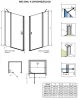 Radaway Nes DWJ II 120 cm nyílóajtós zuhanyajtó