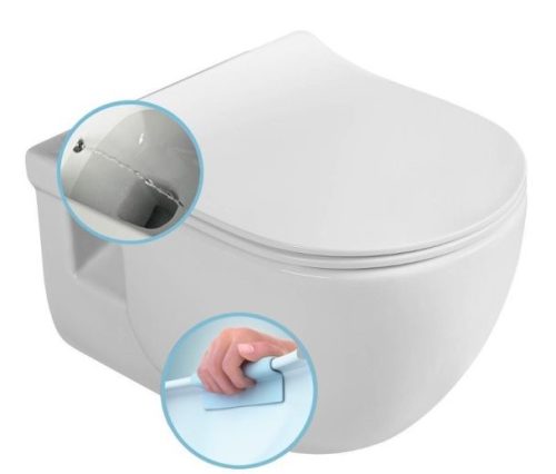 Sapho Brilla Rimless fali WC bidézuhannyal