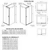 Radaway Furo KDJ RH 90x90 cm szögletes zuhanykabin