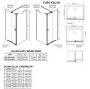 Radaway Furo KDJ RH 100x100 cm szögletes zuhanykabin