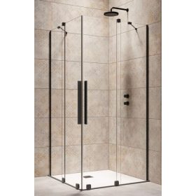 Radaway Furo Black KDD 80x80 cm szögletes zuhanykabin
