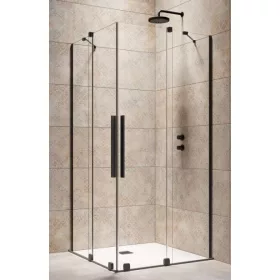 Radaway Furo Black KDD 80x80 cm szögletes zuhanykabin
