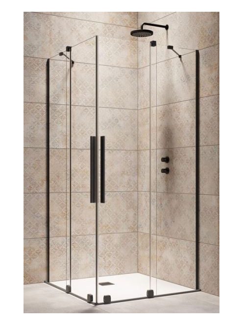 Furo Black KDD 80x80 cm szögletes zuhanykabin