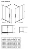 Radaway Furo Black Walk-in 110 cm zuhanyfal