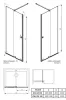 Radaway Furo DWJ RH 90 cm tolóajtós zuhanyajtó