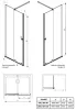 Radaway Furo Black DWJ RH 100 cm zuhanyajtó