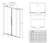 Radaway Furo Black DWD 150 cm zuhanyajtó