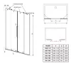 Radaway Furo Black DWD 160 cm zuhanyajtó