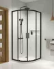 Radaway Premium Pro Black PDD 90x80 cm íves zuhanykabin