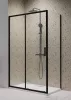 Radaway Premium Pro Black KDJ 130x90 cm szögletes zuhanykabin