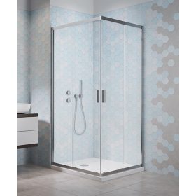 H2O Comfort D 100x80 cm szögletes, tolóajtós zuhanykabin