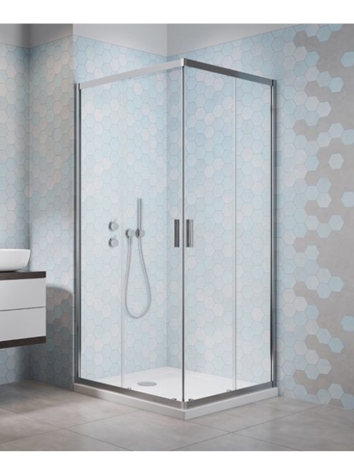 Comfort D 100x80 cm szögletes, tolóajtós zuhanykabin