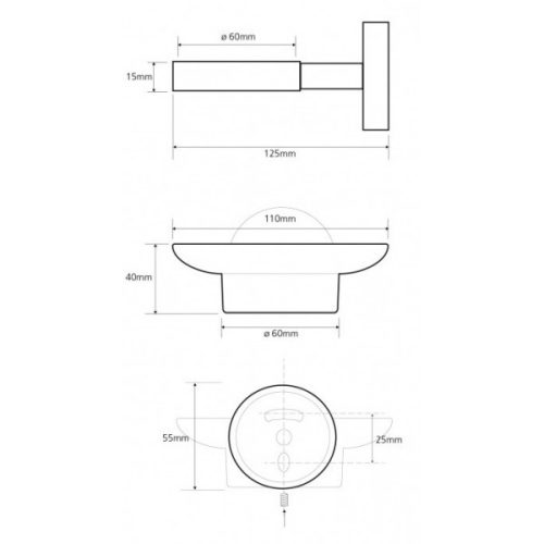 Sapho BEMETA Omega szappantartó