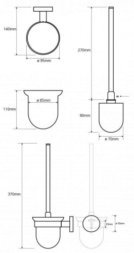 Sapho BEMETA Omega fali wc kefe tartó