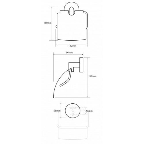 Sapho BEMETA Omega fedeles WC papír tartó