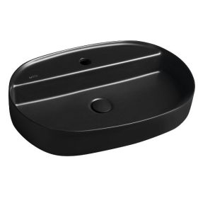 Sapho Infinity Oval 60x40 cm mosdó fekete