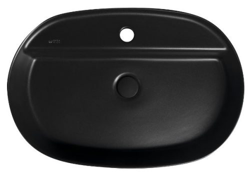 Sapho Infinity Oval 60x40 cm mosdó fekete