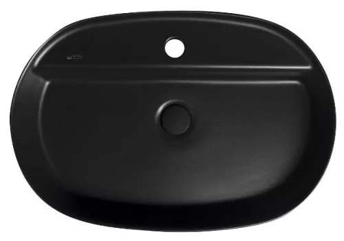 Sapho Infinity Oval 60x40 cm mosdó fekete