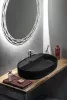 Sapho Infinity Oval 60x40 cm mosdó fekete