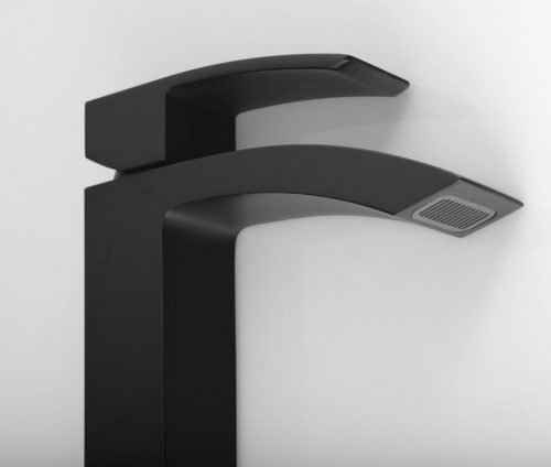 GINKO magasított mosdó csaptelep matt fekete kimenet