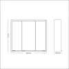 Batu 80 cm tükrösszekrény LED világítással