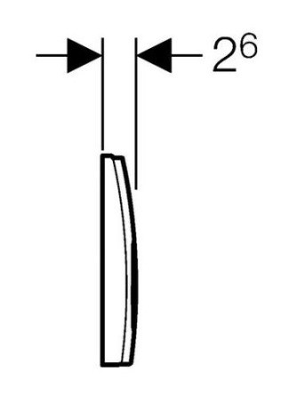 Geberit Delta 21 két mennyiséges nyomólap fehér méretei