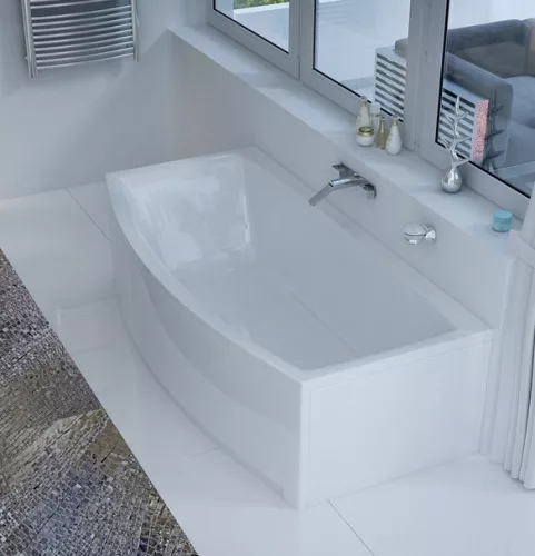 Relax 190x90 egyedi akril kád beépítve