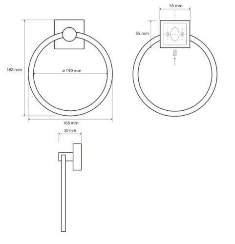 Sapho BEMETA Beta törölközőtartó gyűrű 
