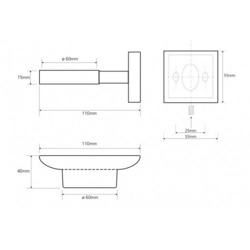 Sapho BEMETA Beta fali szappantartó