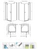 Torrenta KDJ 80 szögletes nyílóajtós zuhanykabin méretek