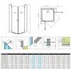 Torrenta KDD 90x80 nyílóajtós zuhanykabin méretek