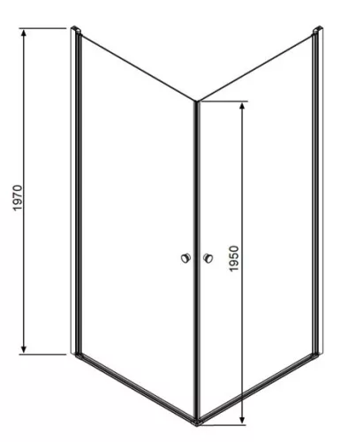 EOS KDD 80x80 szögletes, nyíló ajtós zuhanykabin méret