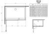 EOS KDS 100x80 szögletes, nyílóajtós zuhanykabin méretek