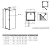 Fuenta New KDJ+S 90x120x90 szögletes zuhanykabin méretei