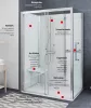 Roltechnik Vinata Comfort 1560x777  4 oldalú hátfalas komplett zuhanykabin két fal közé
