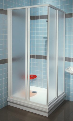 SRV2-S 90 szögletes zuhanykabin fehér keret