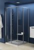 SRV2-S 100 szögletes zuhanykabin szatén keret